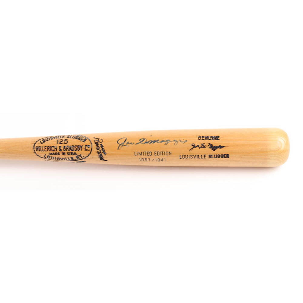 Joe DiMaggio Signed LE Louisville Slugger Custom Engraved Baseball Bat (Beckett) Pristine Auction