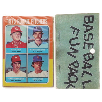 1975 Topps Baseball Card Fun Pack with (10) Cards at PristineAuction.com 1975 Topps Baseball Card Fun Pack with (10) Cards at PristineAuction.com