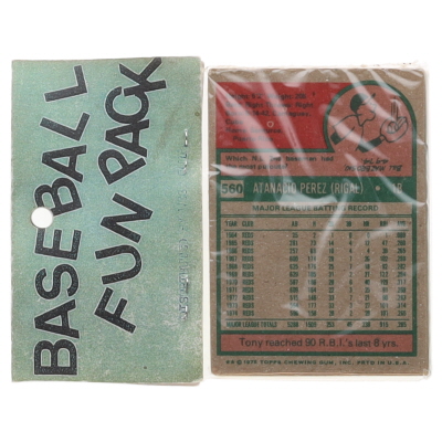 1975 Topps Baseball Card Fun Pack with (10) Cards at PristineAuction.com 1975 Topps Baseball Card Fun Pack with (10) Cards at PristineAuction.com