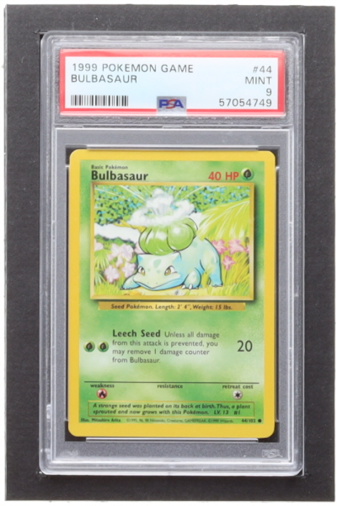 Bulbasaur 1999 Pokemon Base Unlimited 44 (PSA 9) Pristine Auction