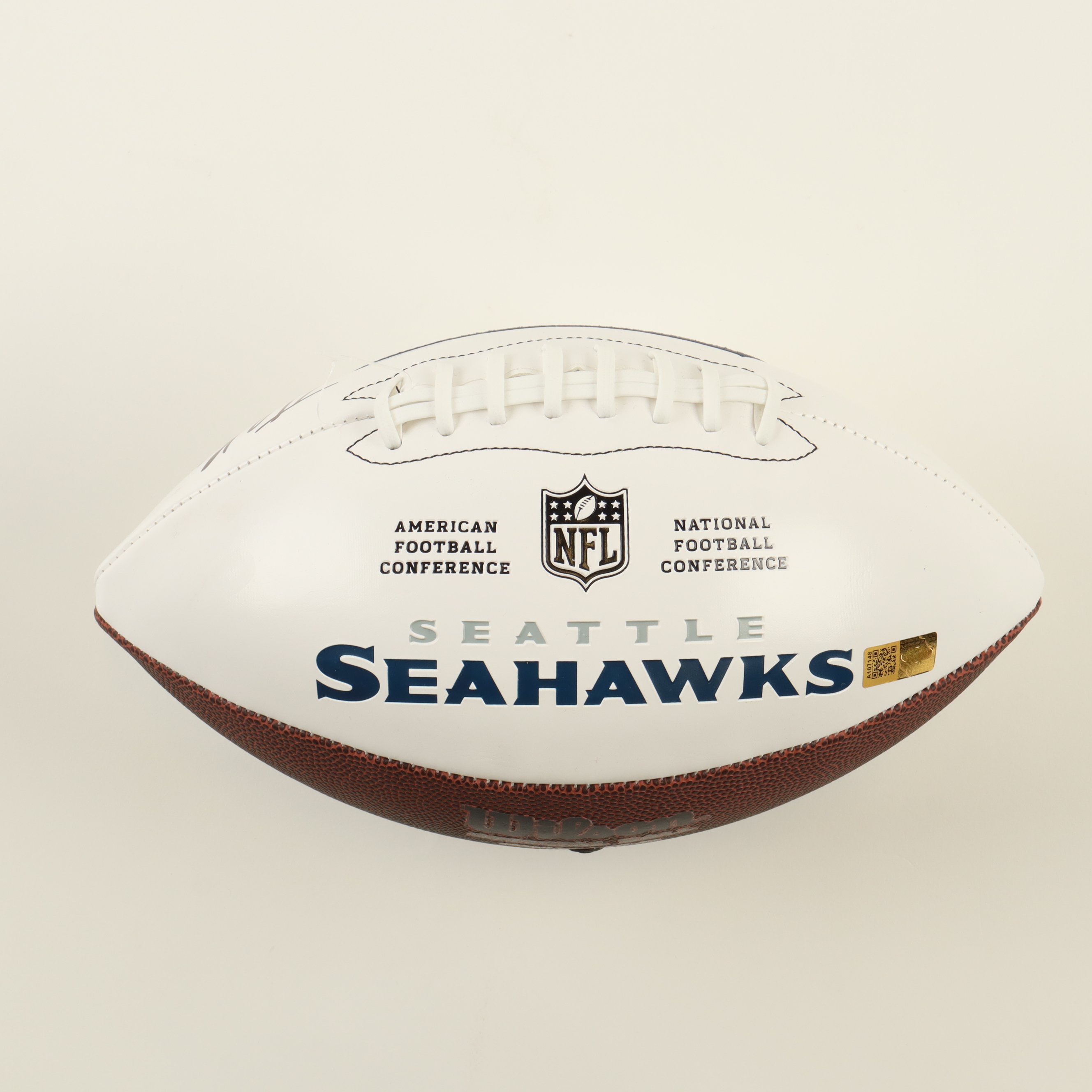 Tariq Woolen Signed Seahawks Logo Football (Players Ink) at PristineAuction.com Tariq Woolen Signed Seahawks Logo Football (Players Ink) at PristineAuction.com