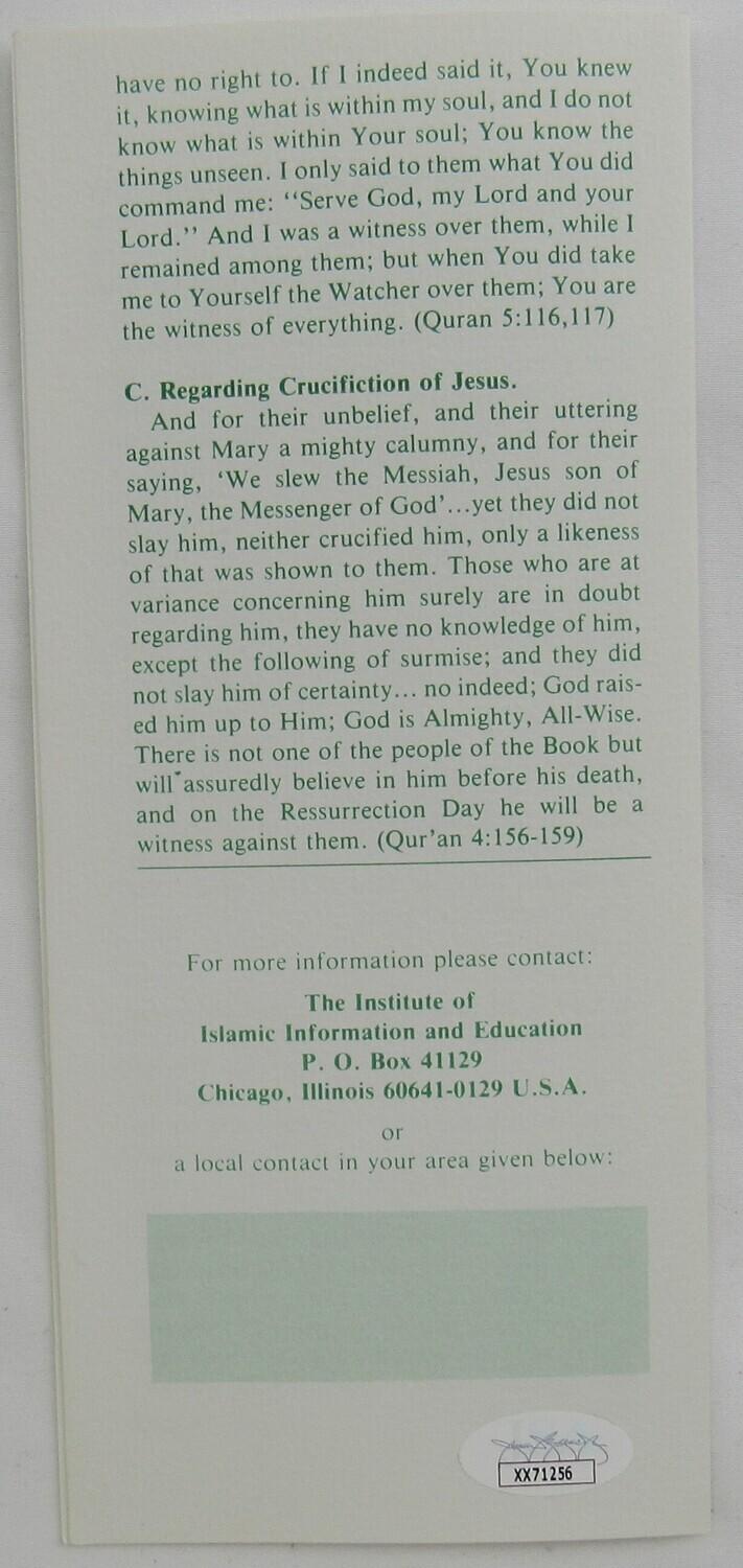 Muhammad Ali Signed Pamphlet Inscribed "12-26-89" (JSA) at PristineAuction.com Muhammad Ali Signed Pamphlet Inscribed "12-26-89" (JSA) at PristineAuction.com