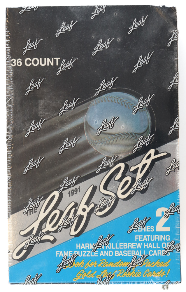 1991 Leaf Series 2 Baseball Wax Box with (36) Packs at PristineAuction.com 1991 Leaf Series 2 Baseball Wax Box with (36) Packs at PristineAuction.com