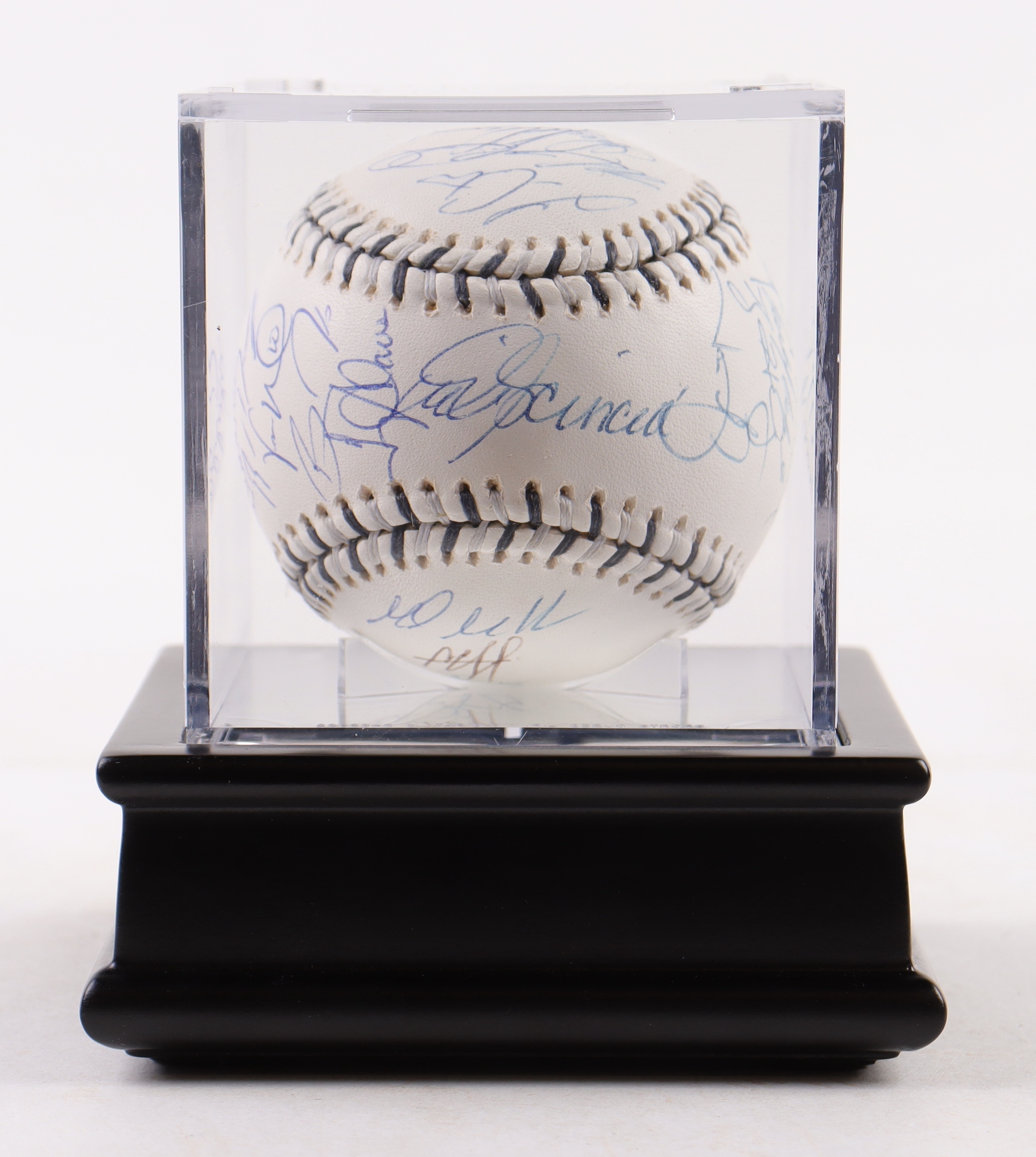 2003 AL All-Star Team Signed All-Star Game Baseball Signed By (22) with Ichiro Suzuki, Roy Halladay, Jason Varitek, CC Sabathia with Display Case (MLB) at PristineAuction.com 2003 AL All-Star Team Signed All-Star Game Baseball Signed By (22) with Ichiro Suzuki, Roy Halladay, Jason Varitek, CC Sabathia with Display Case (MLB) at PristineAuction.com