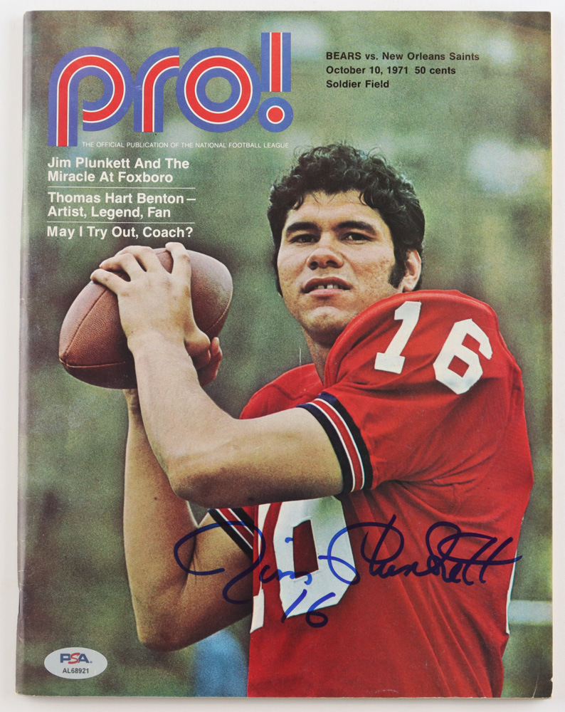 Jim Plunkett Signed 1971 "Pro!" Magazine (PSA) at PristineAuction.com Jim Plunkett Signed 1971 "Pro!" Magazine (PSA) at PristineAuction.com