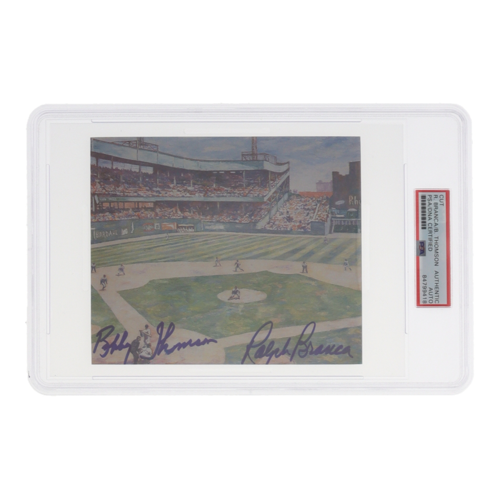 Ralph Branca & Bobby Thomson Signed Photo Cut (PSA) | Pristine Auction