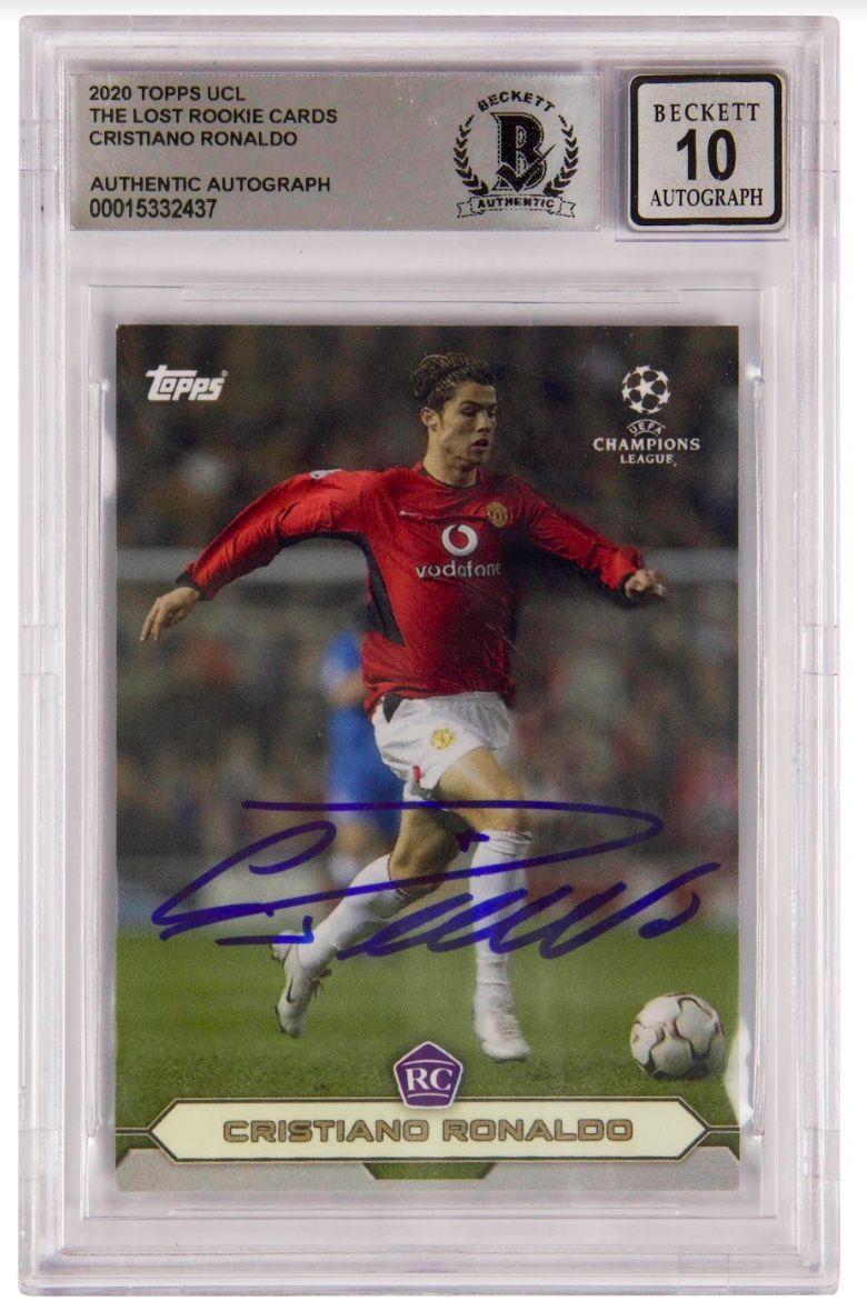 Cristiano Ronaldo Signed 2020 Topps UCL The Lost Rookie (BGS) at PristineAuction.com Cristiano Ronaldo Signed 2020 Topps UCL The Lost Rookie (BGS) at PristineAuction.com