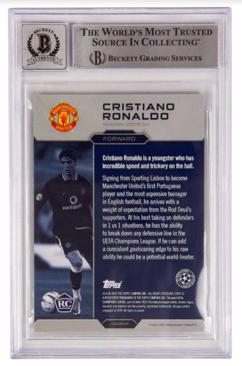 Cristiano Ronaldo Signed 2020 Topps UCL The Lost Rookie (BGS) at PristineAuction.com Cristiano Ronaldo Signed 2020 Topps UCL The Lost Rookie (BGS) at PristineAuction.com
