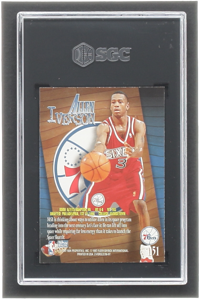Allen Iverson 1996-97 Z-Force #151 RC (SGC 9) at PristineAuction.com Allen Iverson 1996-97 Z-Force #151 RC (SGC 9) at PristineAuction.com