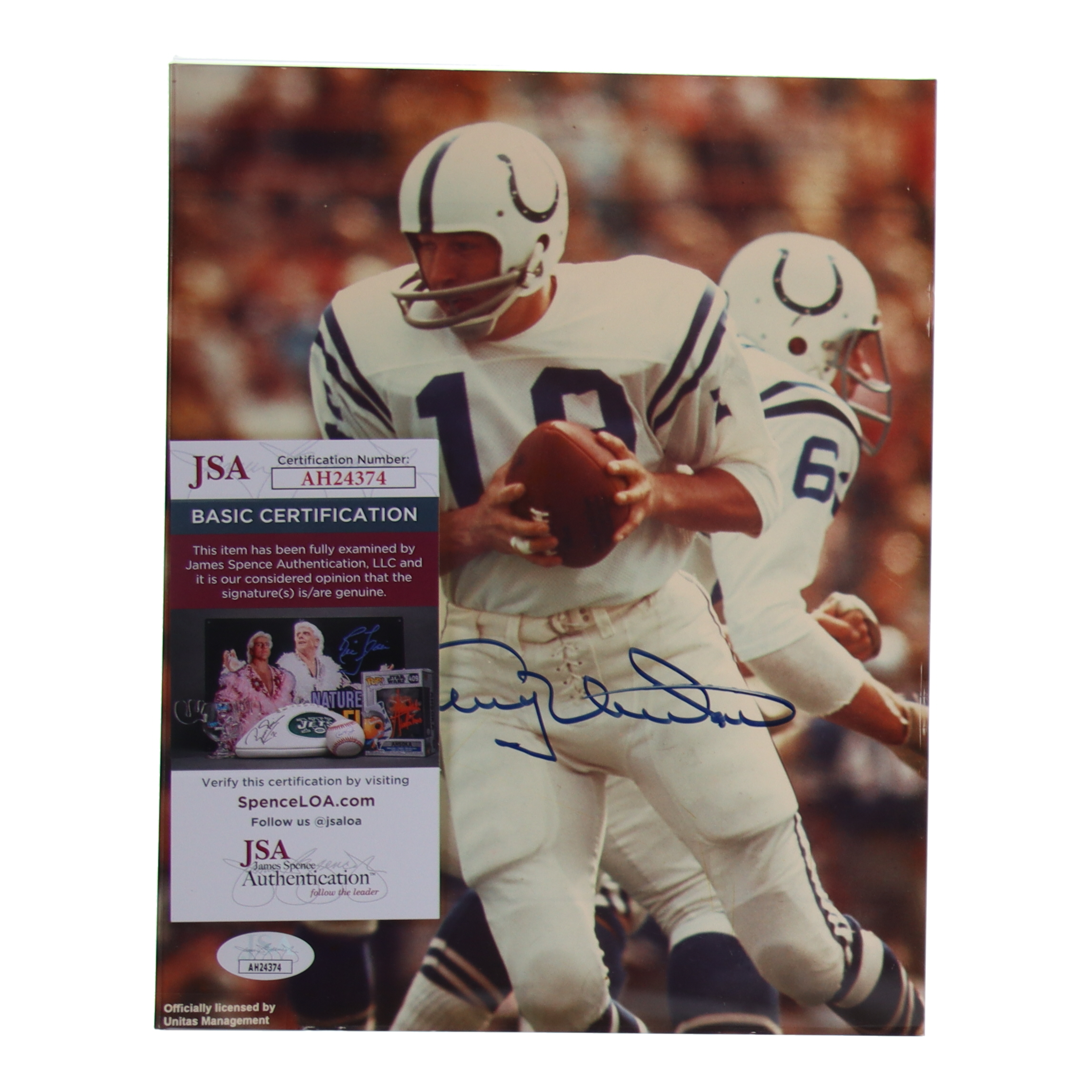 Johnny Unitas Signed Colts 8x10 Photo (JSA) at PristineAuction.com Johnny Unitas Signed Colts 8x10 Photo (JSA) at PristineAuction.com
