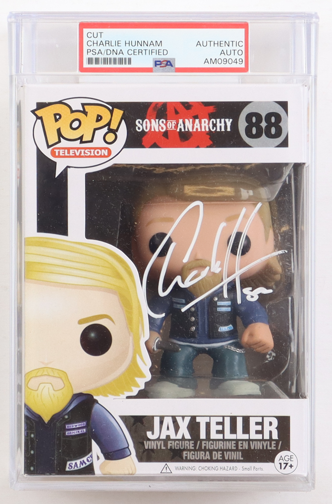 Charlie Hunnam Signed "Sons of Anarchy" #88 Jax Teller Funko Pop! Vinyl Figure (PSA) at PristineAuction.com Charlie Hunnam Signed "Sons of Anarchy" #88 Jax Teller Funko Pop! Vinyl Figure (PSA) at PristineAuction.com