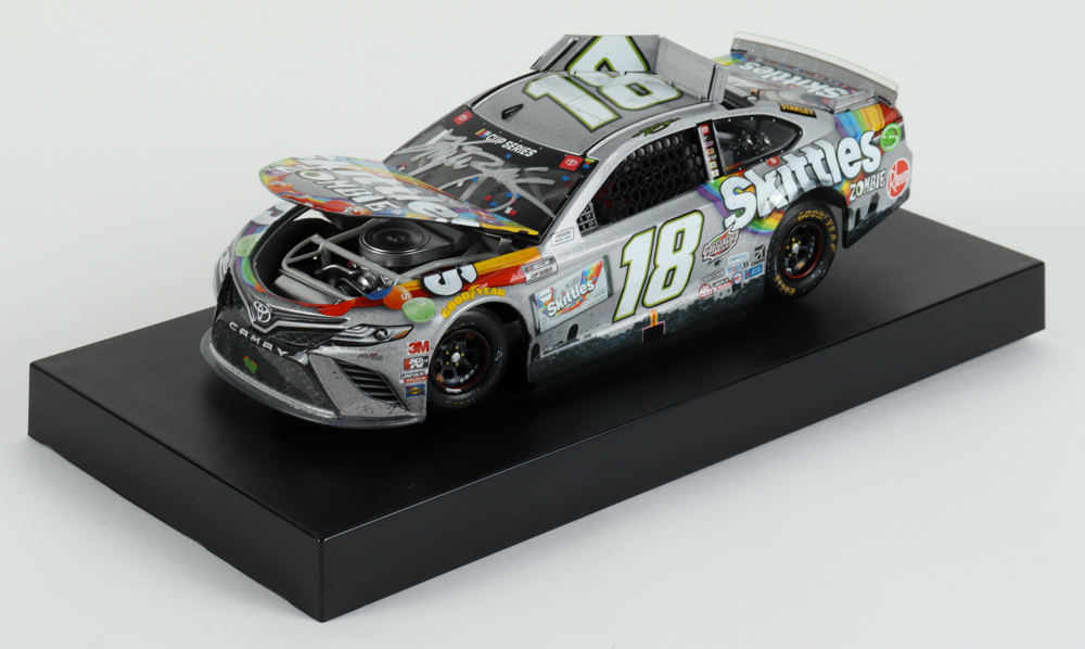 Kyle Busch Signed 2020 NASCAR #18 Skittles Zombie - Texas Win - Raced Version - 1:24 Premium Action Diecast Car at PristineAuction.com Kyle Busch Signed 2020 NASCAR #18 Skittles Zombie - Texas Win - Raced Version - 1:24 Premium Action Diecast Car at PristineAuction.com