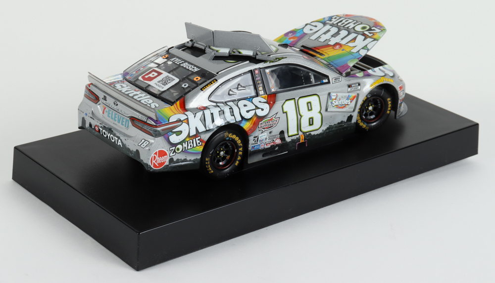 Kyle Busch Signed 2020 NASCAR #18 Skittles Zombie - Texas Win - Raced Version - 1:24 Premium Action Diecast Car at PristineAuction.com Kyle Busch Signed 2020 NASCAR #18 Skittles Zombie - Texas Win - Raced Version - 1:24 Premium Action Diecast Car at PristineAuction.com