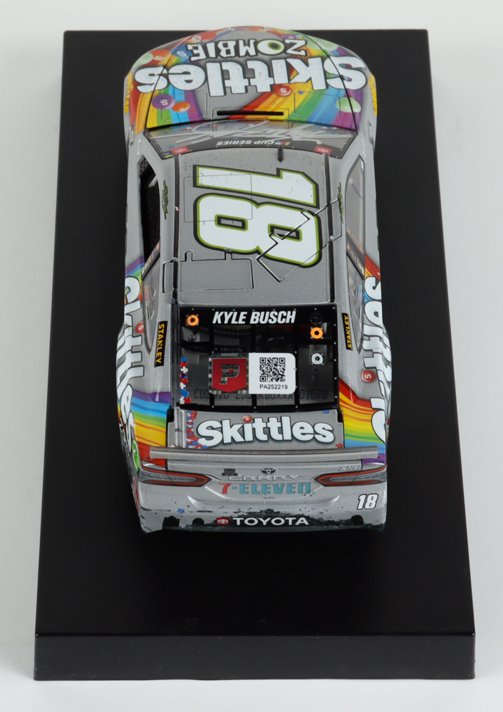Kyle Busch Signed 2020 NASCAR #18 Skittles Zombie - Texas Win - Raced Version - 1:24 Premium Action Diecast Car at PristineAuction.com Kyle Busch Signed 2020 NASCAR #18 Skittles Zombie - Texas Win - Raced Version - 1:24 Premium Action Diecast Car at PristineAuction.com