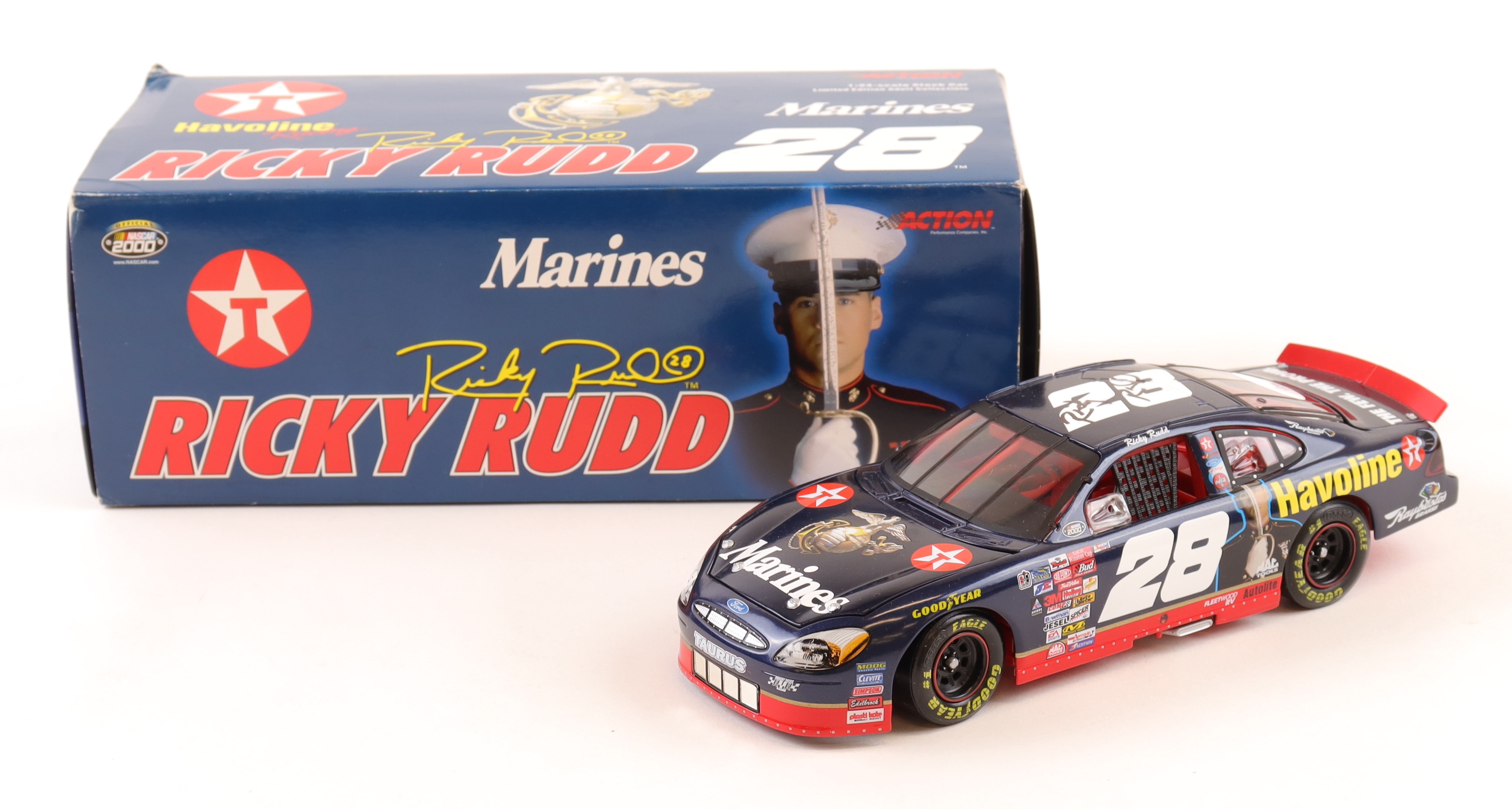 Ricky Rudd Figure Ricky Rudd Signed LE NASCAR #28 Texaco / Marines / 2000 Taurus Die-Cast ...