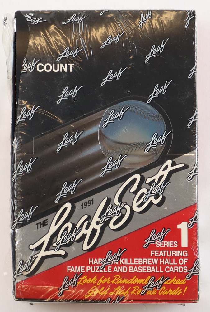 1991 Leaf Series 1 Baseball Wax Box of (36) Packs at PristineAuction.com 1991 Leaf Series 1 Baseball Wax Box of (36) Packs at PristineAuction.com