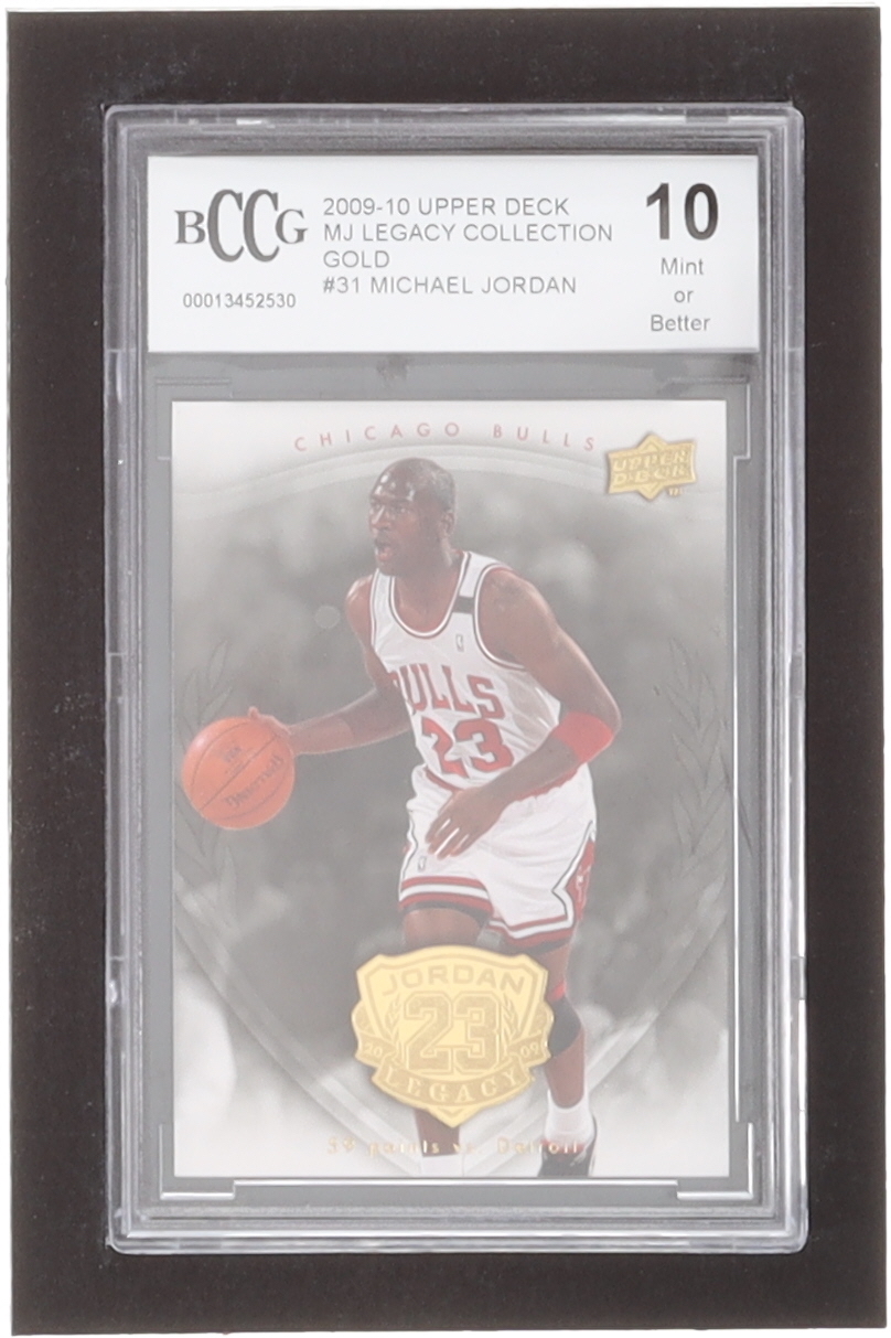 Michael Jordan 2009-10 Upper Deck Michael Jordan Legacy Collection Gold #31 (BCCG 10) at PristineAuction.com Michael Jordan 2009-10 Upper Deck Michael Jordan Legacy Collection Gold #31 (BCCG 10) at PristineAuction.com