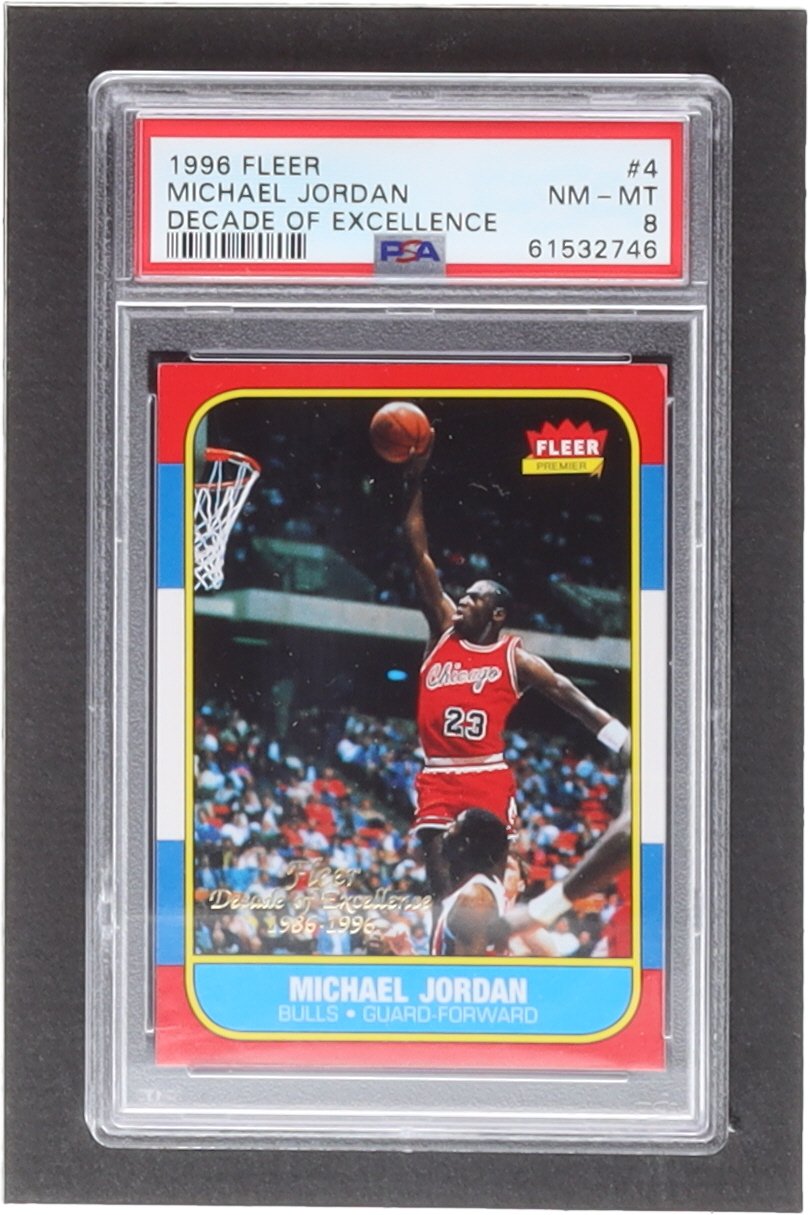 Michael Jordan 1996-97 Fleer Decade of Excellence #4 (PSA 8) | Pristine