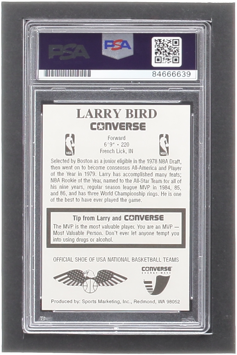 Larry Bird Signed 1989 Converse #2 (PSA) at PristineAuction.com Larry Bird Signed 1989 Converse #2 (PSA) at PristineAuction.com
