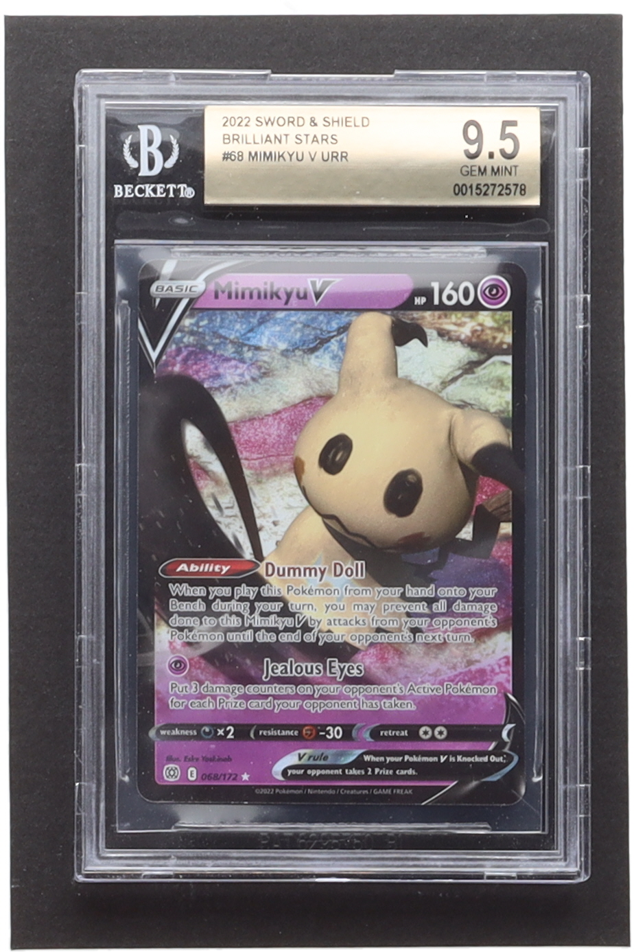 Mimikyu V 2022 Pokemon Sword and Shield Brilliant Stars #68 (BGS 9.5) at PristineAuction.com Mimikyu V 2022 Pokemon Sword and Shield Brilliant Stars #68 (BGS 9.5) at PristineAuction.com