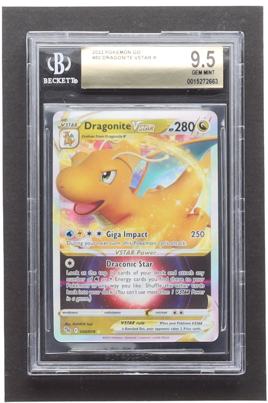 Dragonite VSTAR 2022 Pokemon GO #50 (BGS 9.5) | Pristine Auction