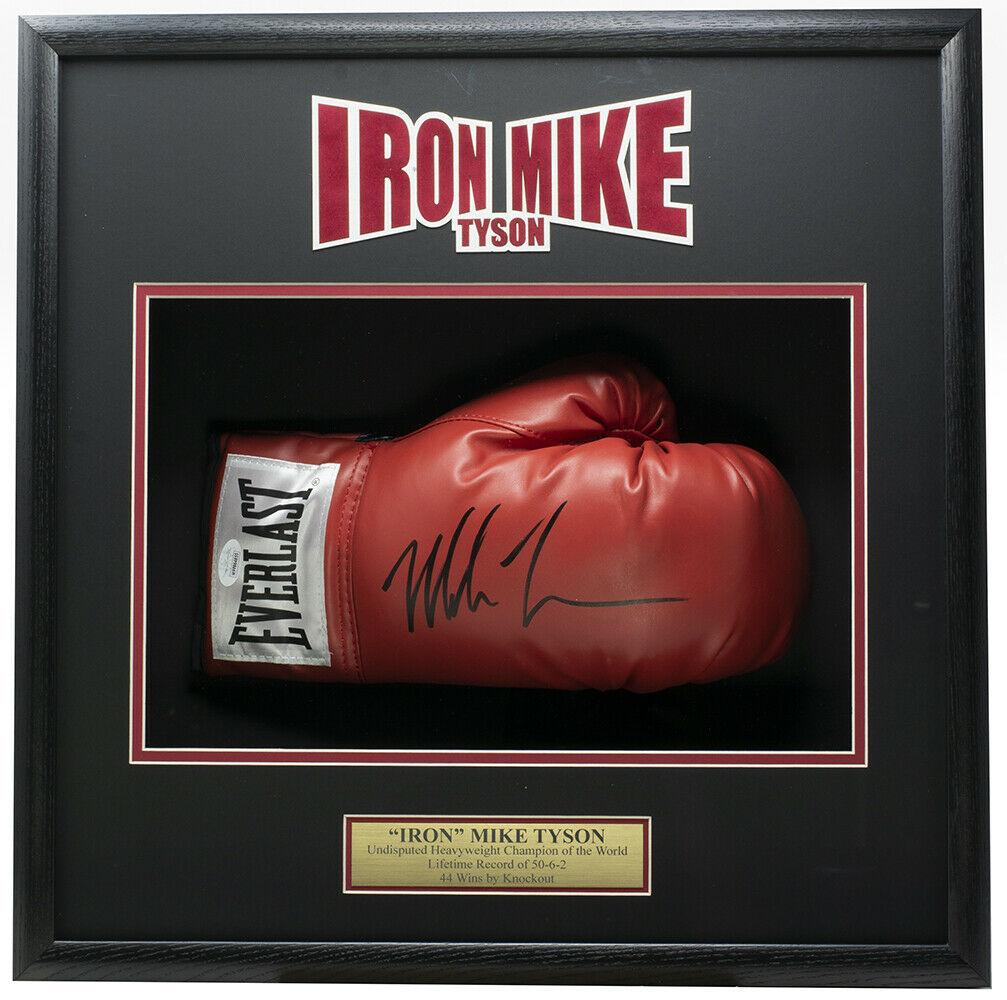 Mike Tyson Signed Everlast Boxing Glove Shadowbox Display (JSA) at PristineAuction.com Mike Tyson Signed Everlast Boxing Glove Shadowbox Display (JSA) at PristineAuction.com