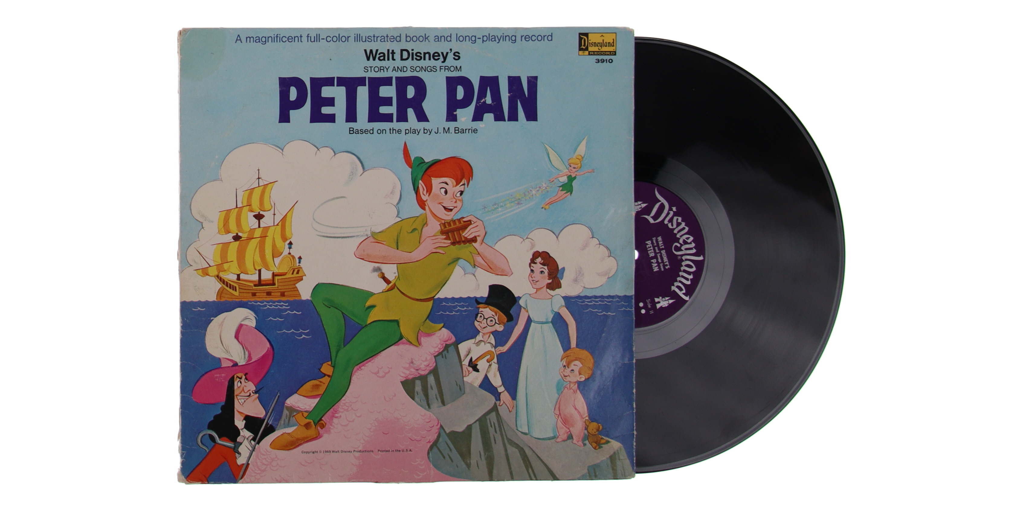 1969 Walt Disney "Peter Pan" Vinyl Record Album at PristineAuction.com 1969 Walt Disney "Peter Pan" Vinyl Record Album at PristineAuction.com