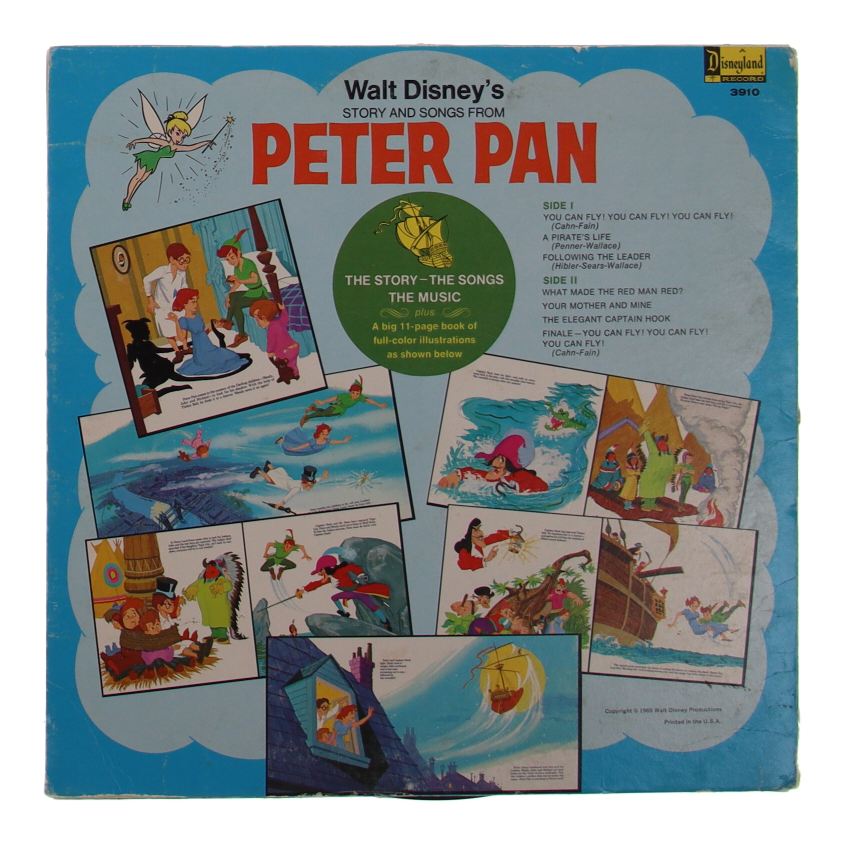 1969 Walt Disney "Peter Pan" Vinyl Record Album at PristineAuction.com 1969 Walt Disney "Peter Pan" Vinyl Record Album at PristineAuction.com