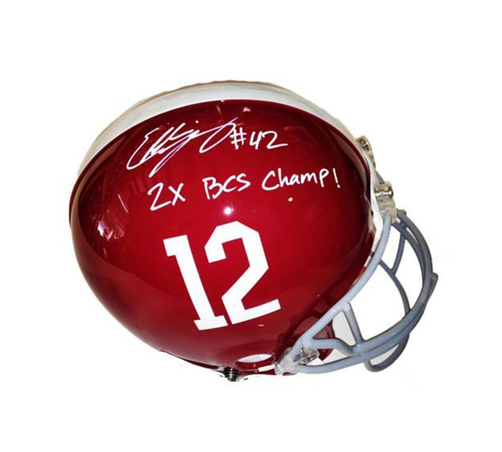 Eddie Lacy Signed Alabama Crimson Tide Full-Size Authentic On-Field Helmet Inscribed "2x times BCS Champ!" (Radtke) at PristineAuction.com Eddie Lacy Signed Alabama Crimson Tide Full-Size Authentic On-Field Helmet Inscribed "2x times BCS Champ!" (Radtke) at PristineAuction.com
