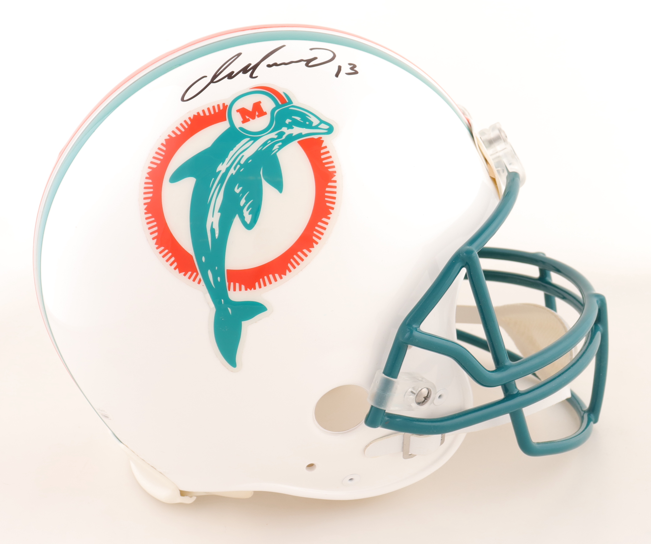 Dan Marino Signed Dolphins Full-Size Authentic On-Field Throwback Helmet (JSA) at PristineAuction.com Dan Marino Signed Dolphins Full-Size Authentic On-Field Throwback Helmet (JSA) at PristineAuction.com