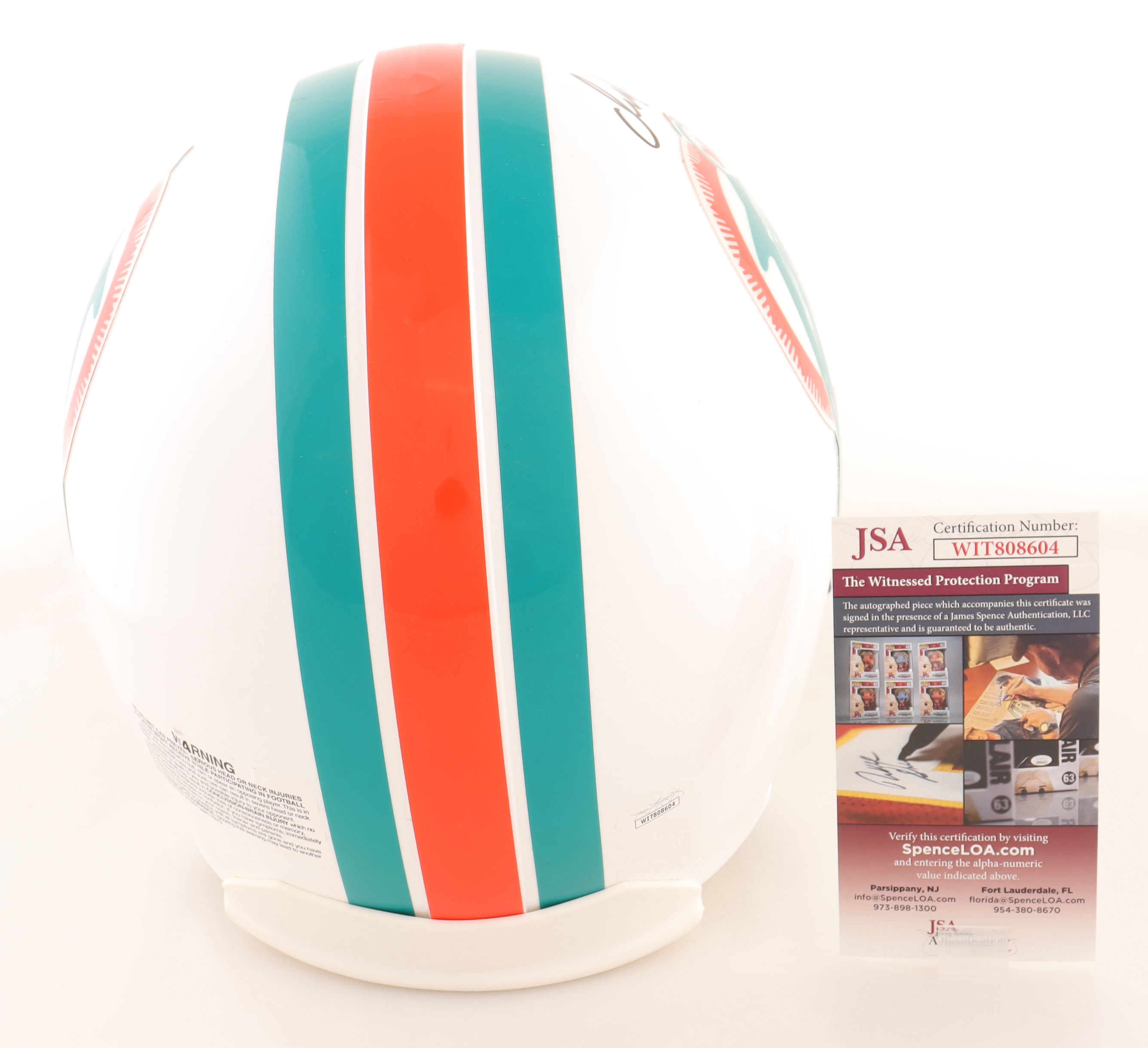 Dan Marino Signed Dolphins Full-Size Authentic On-Field Throwback Helmet (JSA) at PristineAuction.com Dan Marino Signed Dolphins Full-Size Authentic On-Field Throwback Helmet (JSA) at PristineAuction.com