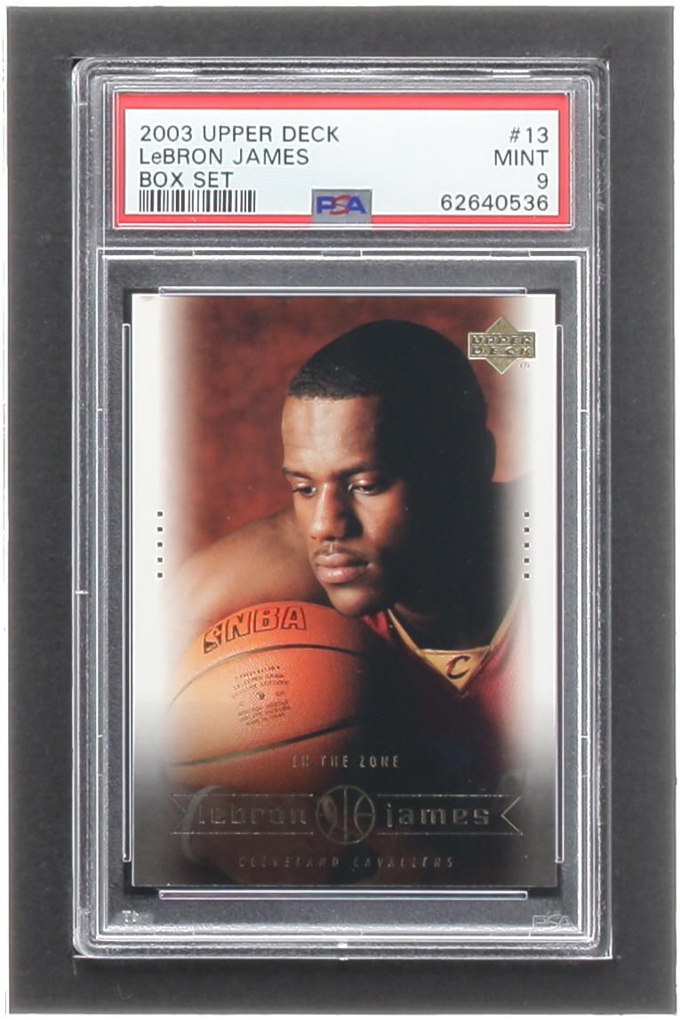 LeBron James 2003 Upper Deck LeBron James Box Set #13 In the Zone RC (PSA 9) at PristineAuction.com LeBron James 2003 Upper Deck LeBron James Box Set #13 In the Zone RC (PSA 9) at PristineAuction.com