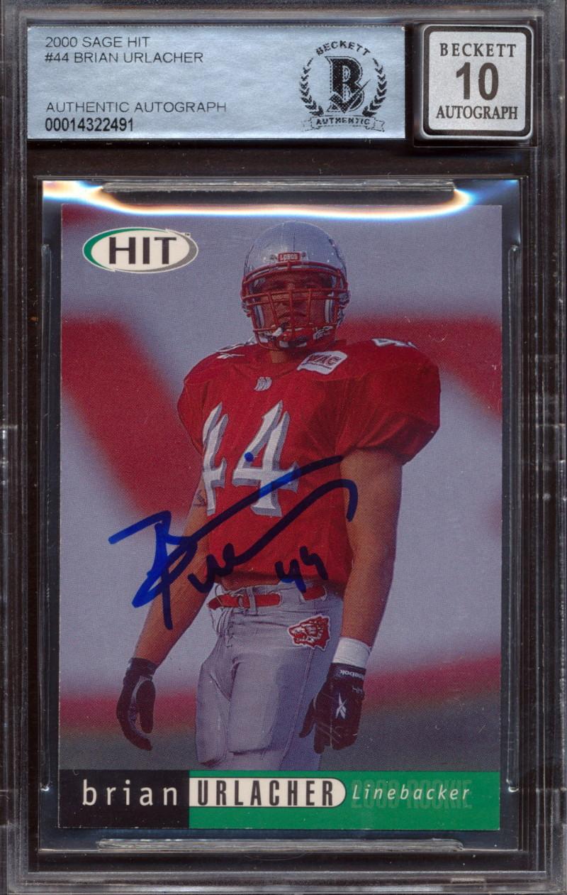 Brian Urlacher Signed 2000 Sage Hit #44 RC (BAS 10) at PristineAuction.com Brian Urlacher Signed 2000 Sage Hit #44 RC (BAS 10) at PristineAuction.com