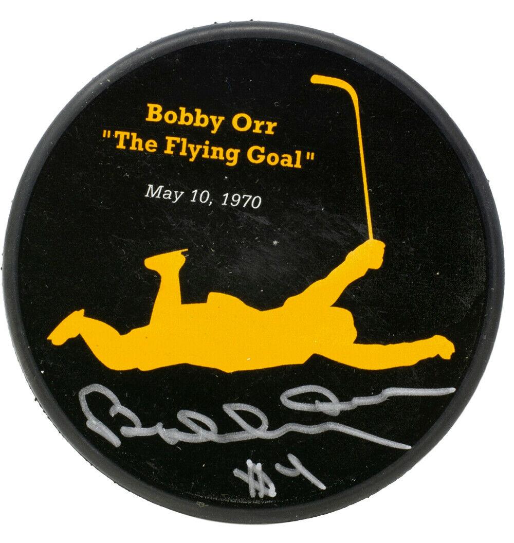 Bobby Orr Signed "The Flying Goal" Hockey Puck (Orr & Beckett) at PristineAuction.com Bobby Orr Signed "The Flying Goal" Hockey Puck (Orr & Beckett) at PristineAuction.com