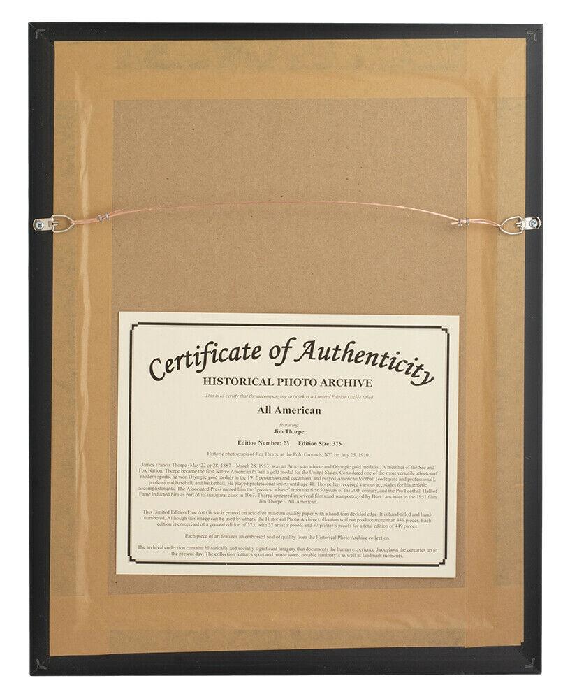 Jim Thorpe LE "All American" Custom Framed Historical Archive Giclee at PristineAuction.com Jim Thorpe LE "All American" Custom Framed Historical Archive Giclee at PristineAuction.com