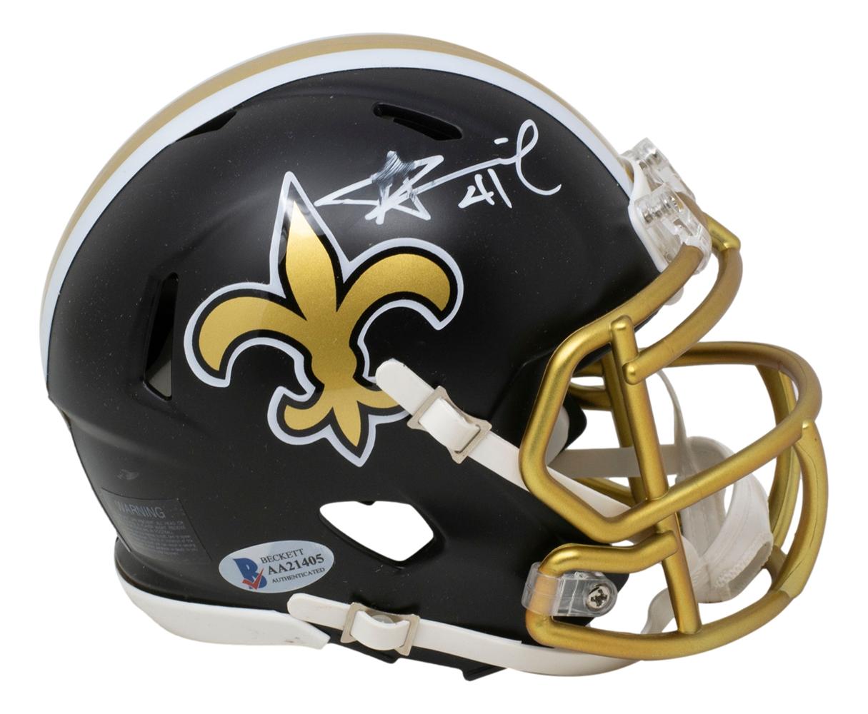 Alvin Kamara Signed Saints Speed Mini Helmet (Beckett) at PristineAuction.com Alvin Kamara Signed Saints Speed Mini Helmet (Beckett) at PristineAuction.com