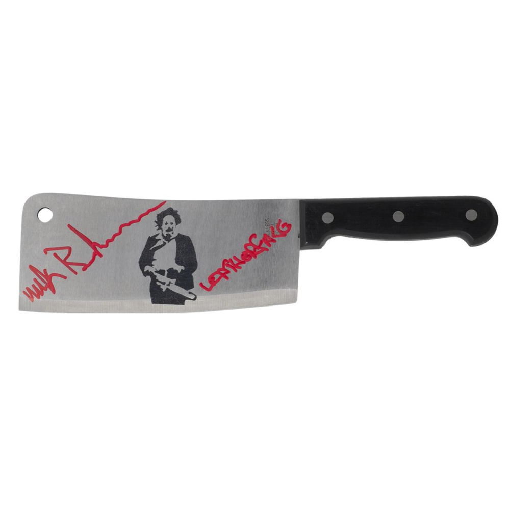Mark Burnham Signed "The Texas Chainsaw Massacre" Cleaver Inscribed