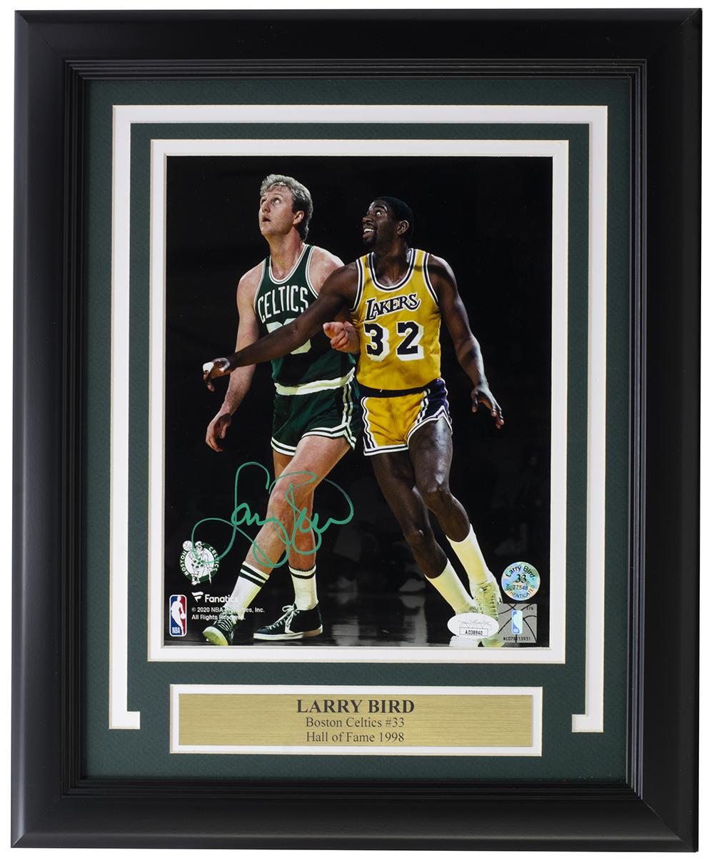 Larry Bird Signed Celtics Custom Framed Photo (JSA & Bird) at PristineAuction.com Larry Bird Signed Celtics Custom Framed Photo (JSA & Bird) at PristineAuction.com