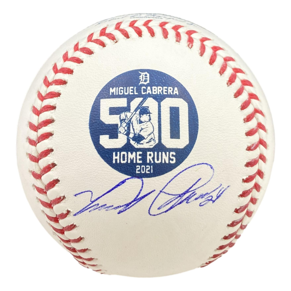 Miguel Cabrera Signed OML 500 Home Runs Logo Baseball (Beckett