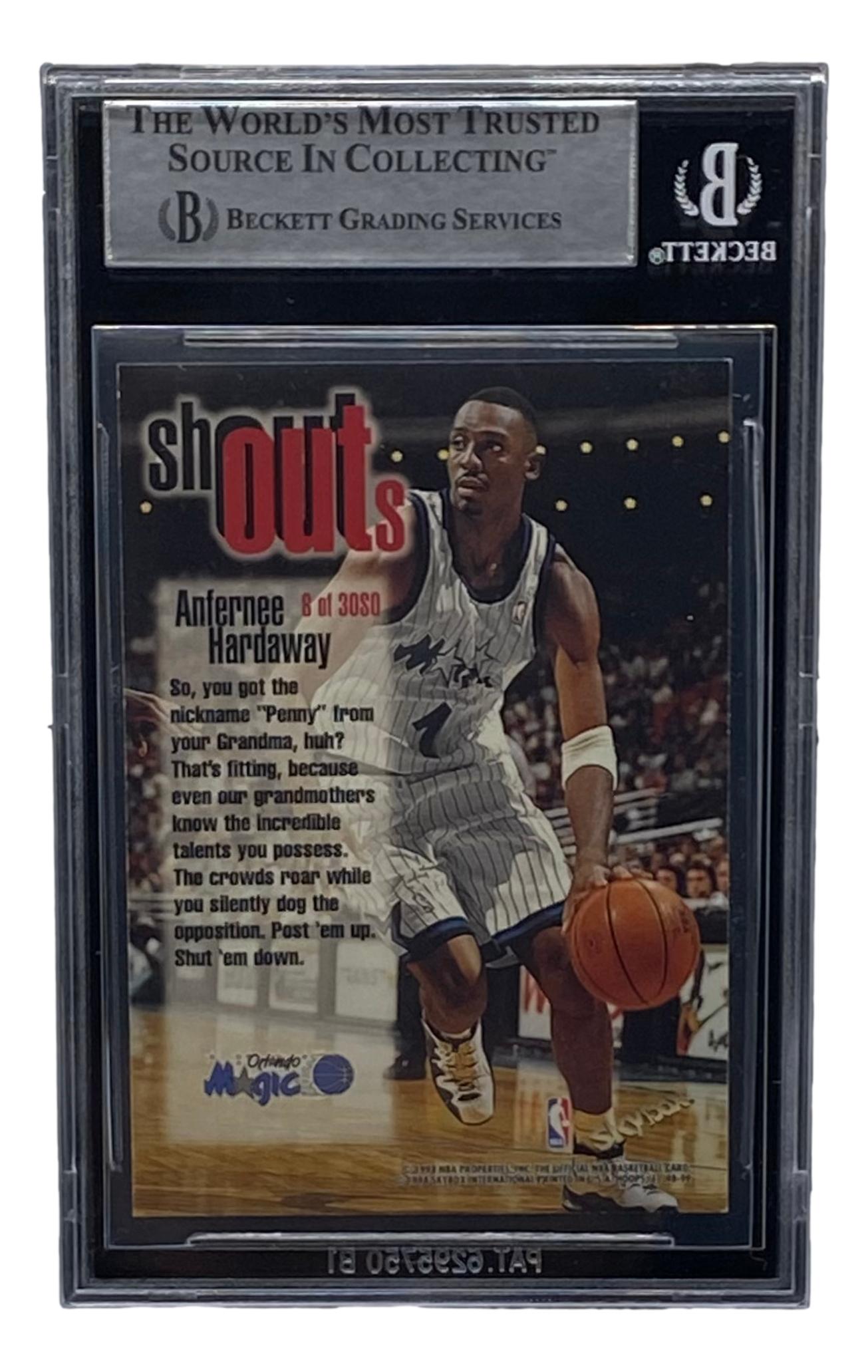 Anfernee "Penny" Hardaway Signed 1998-99 Hoops Shout Outs #8 (BGS) at PristineAuction.com Anfernee "Penny" Hardaway Signed 1998-99 Hoops Shout Outs #8 (BGS) at PristineAuction.com