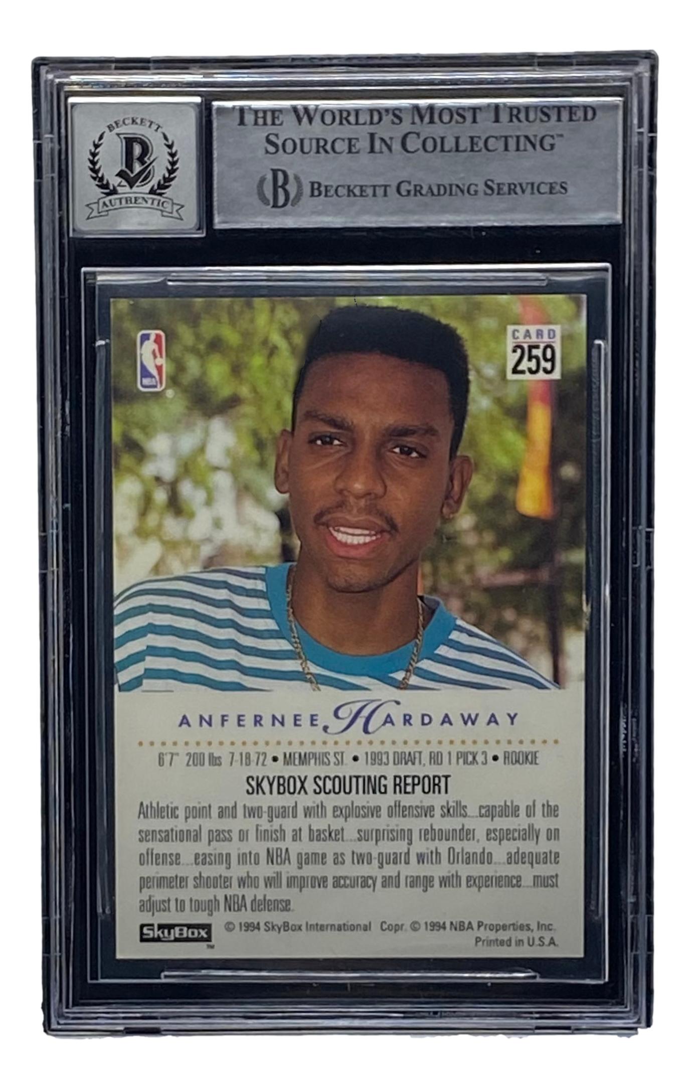 Anfernee "Penny" Hardaway Signed 1993-94 SkyBox Premium #259 RC (BGS) at PristineAuction.com Anfernee "Penny" Hardaway Signed 1993-94 SkyBox Premium #259 RC (BGS) at PristineAuction.com