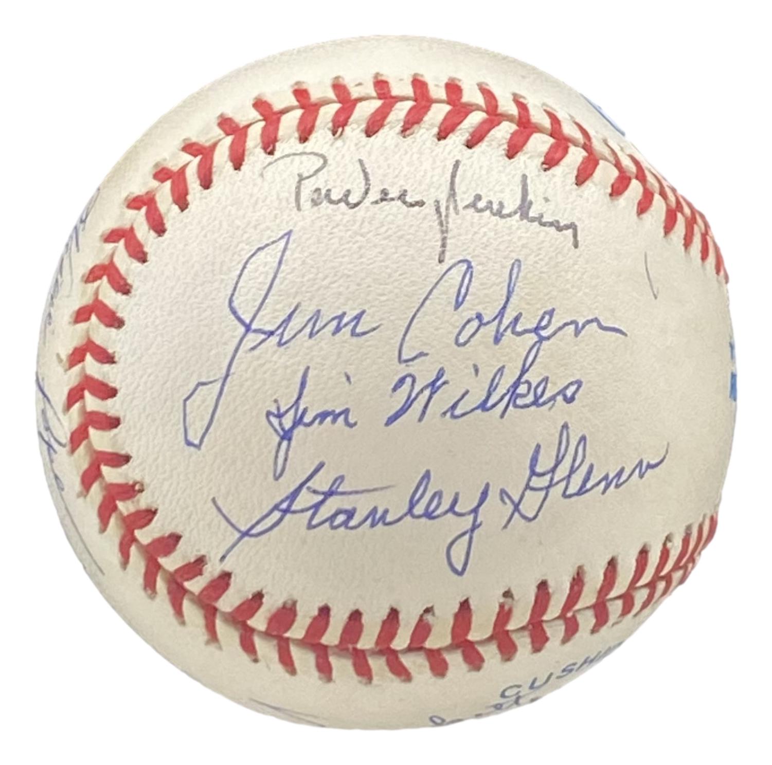 Negro League Legends OAL Baseball Signed By (11) with Wilmer Harris, Wilmer Fields, Ted Radcliffe, Willie Pope, Gene Benson (Beckett) at PristineAuction.com Negro League Legends OAL Baseball Signed By (11) with Wilmer Harris, Wilmer Fields, Ted Radcliffe, Willie Pope, Gene Benson (Beckett) at PristineAuction.com