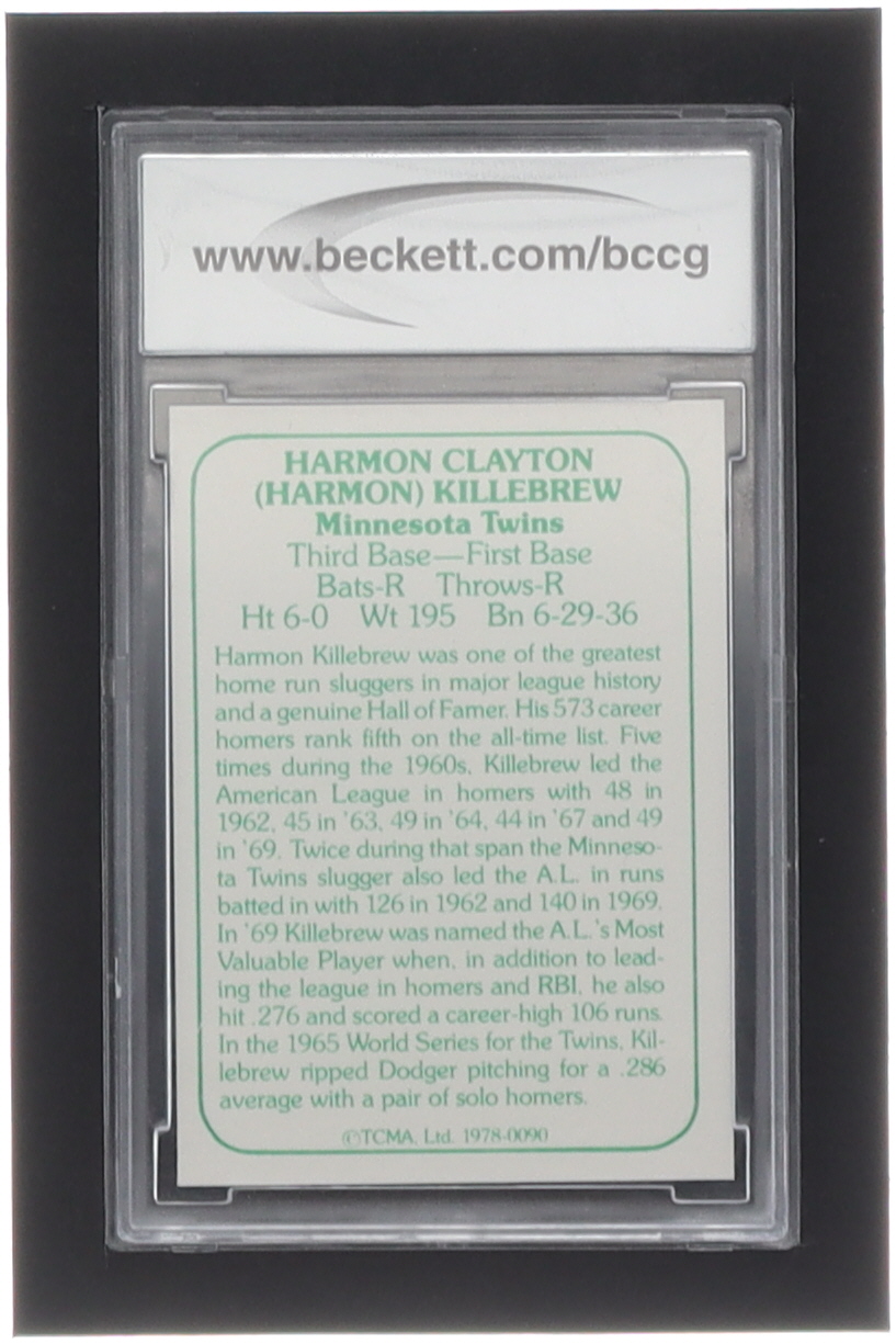 Harmon Killebrew 1978 TCMA 60'S I #90 (BCCG 10) at PristineAuction.com Harmon Killebrew 1978 TCMA 60'S I #90 (BCCG 10) at PristineAuction.com