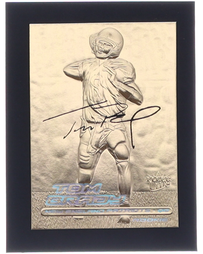 Tom Brady 2000 Fleer Ultra Holographic Signature Series 23Kt Gold RC at PristineAuction.com Tom Brady 2000 Fleer Ultra Holographic Signature Series 23Kt Gold RC at PristineAuction.com