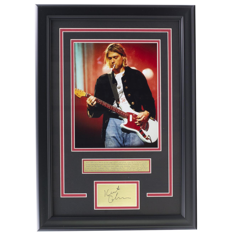 Kurt Cobain Nirvana Custom Framed Photo Display | Pristine Auction