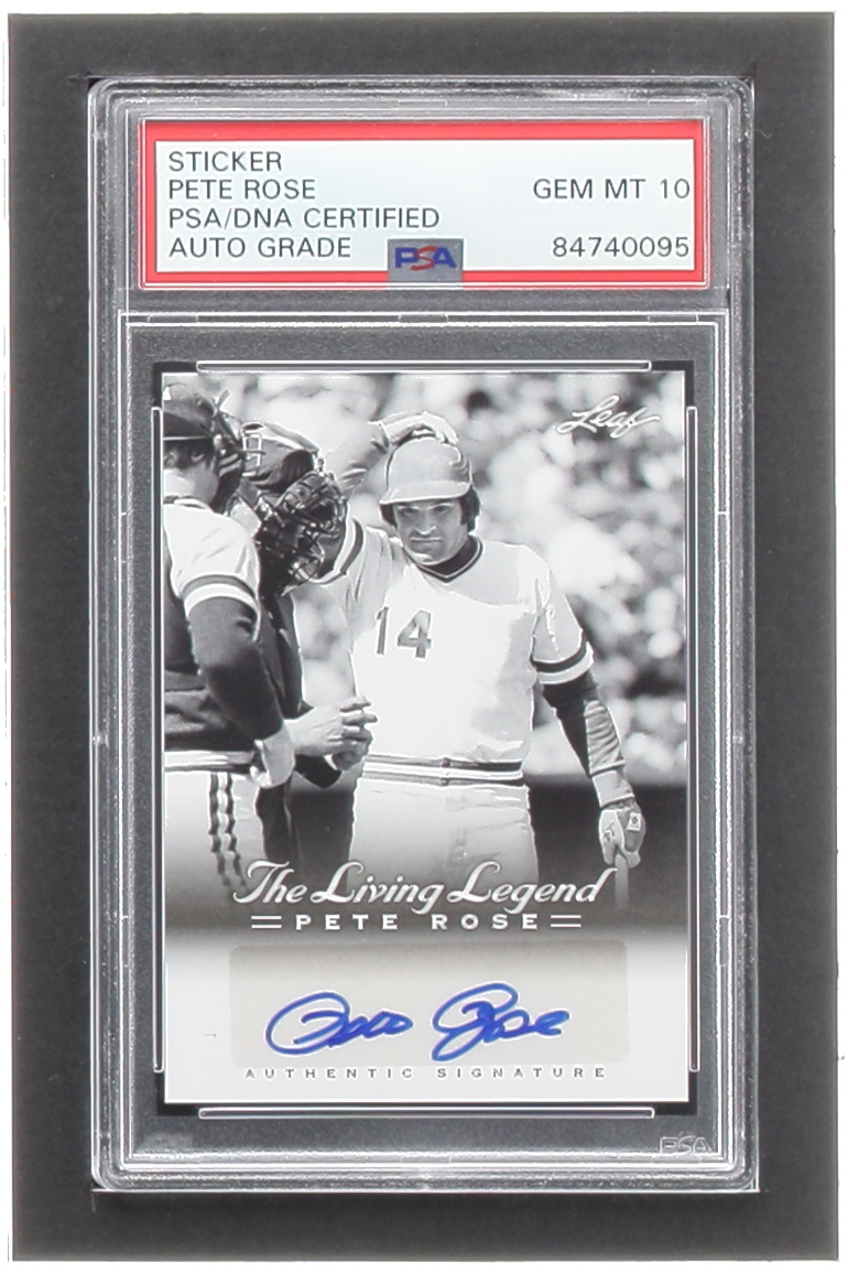Pete Rose 2012 Leaf Pete Rose The Living Legend Autographs #AU13 (PSA) at PristineAuction.com Pete Rose 2012 Leaf Pete Rose The Living Legend Autographs #AU13 (PSA) at PristineAuction.com