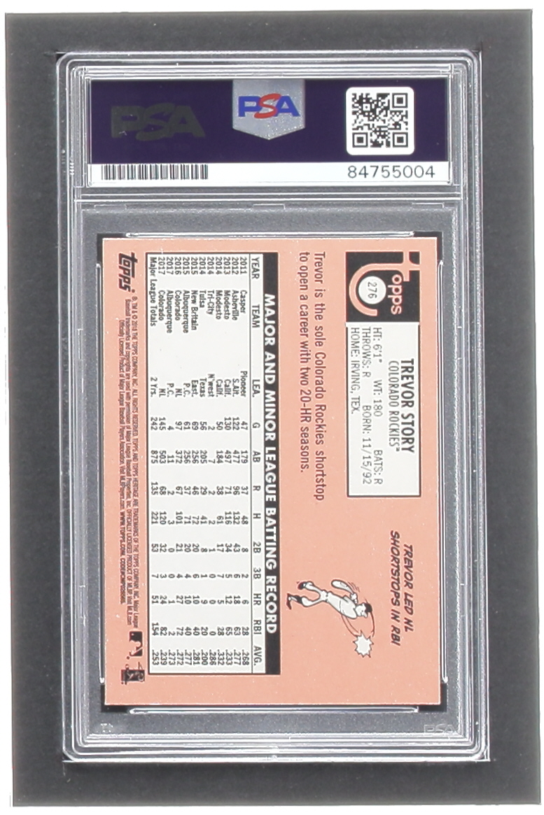 Trevor Story Signed 2018 Topps Heritage #276 (PSA) at PristineAuction.com Trevor Story Signed 2018 Topps Heritage #276 (PSA) at PristineAuction.com