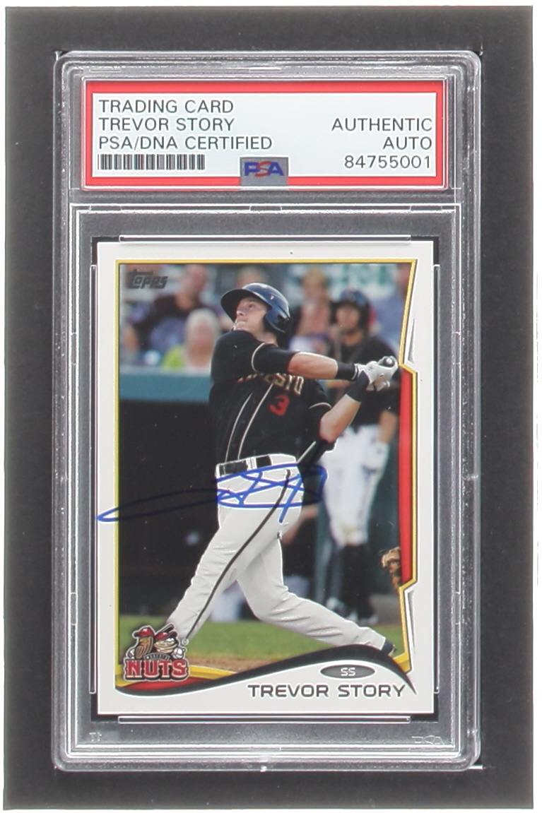 Trevor Story Signed 2014 Topps Pro Debut #23 RC (PSA) at PristineAuction.com Trevor Story Signed 2014 Topps Pro Debut #23 RC (PSA) at PristineAuction.com