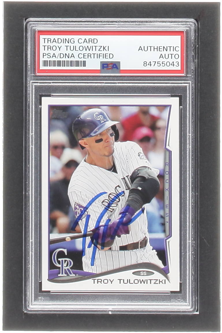 Troy Tulowitzki Signed 2014 Topps 1st Edition #25 (PSA) at PristineAuction.com Troy Tulowitzki Signed 2014 Topps 1st Edition #25 (PSA) at PristineAuction.com