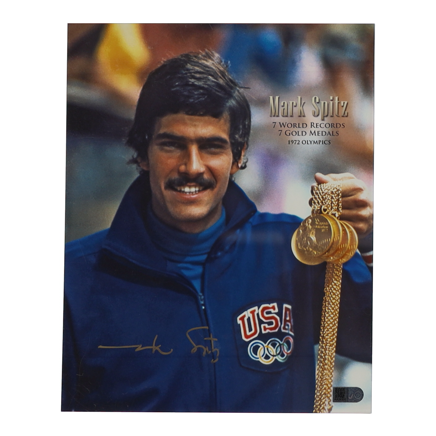 Mark Spitz Signed 8x10 Photo (AIV) at PristineAuction.com Mark Spitz Signed 8x10 Photo (AIV) at PristineAuction.com